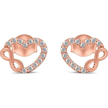 Náušnice Brilio Silver Půvabné pozlacené náušnice srdíčka EA359R (Ag 925/1000, 1,05 g)