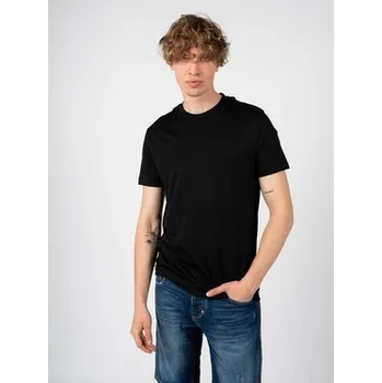 Les Hommes T-Shirt LS234335-469U | Back Lable Černá Regular Fit XL