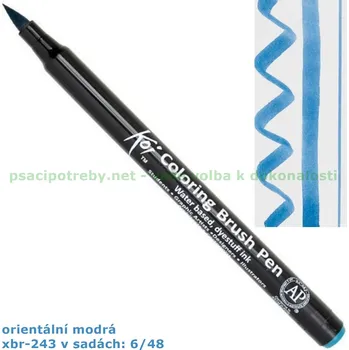 sakura xbr243 Štětcové pero Koi Akvarel Coloring Brush pen - Orientální Modrá