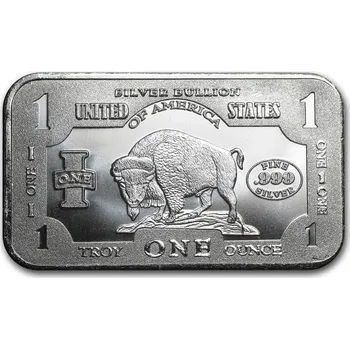 Private Mint Stříbrný slitek - 1901 $ 10 Bison 1 Oz