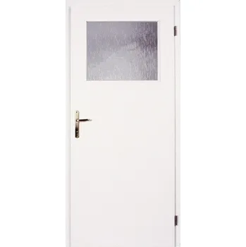 Interiérové dveře PORTA Dveře vnitřní VERTE BASIC lakované 1/3 sklo činčila š. 80cm bílé pravé