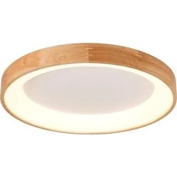 AZZARDO LED Stropní přisazené svítidlo Azzardo Silvam 65 Top AZ2698 50W 3250lm 3000K IP20 65cm přírodní dřevo/bílá - AZZARDO AZZ AZ2698