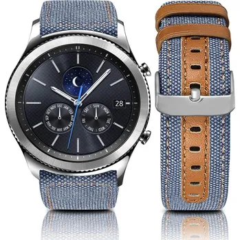 Sportovní Koženo-Nylonový Pásek Na Chytré Hodinky - 20Mm Barva: Světle Modrá