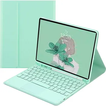 Pouzdro na tablet Zesílené Pouzdro Na Samsung Galaxy Tab A8 10.5 S Klávesnicí Barva: Světle Zelená
