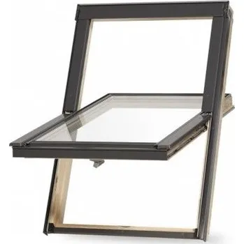 Okno ROOFLITE+ SOLID PINE - Dřevěné střešní okno F6A - rozměr 66*118cm