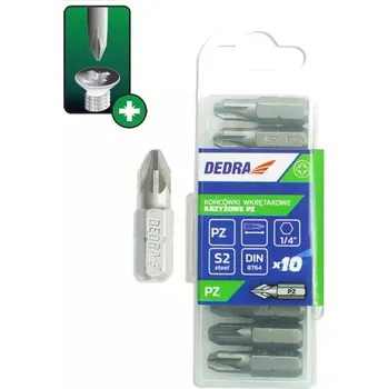 Bit Šroubovací bity ploché Pozidriv PZ1x25mm,10ks plast.obal.