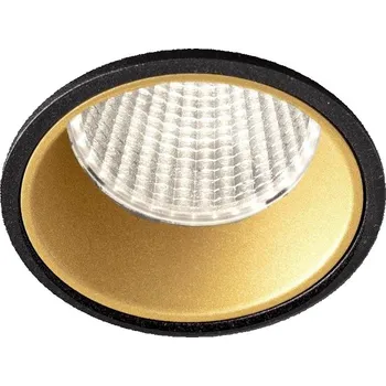 Koupelnové svítidlo KOHLLIGHTING VERSUS zapuštěné svítidlo s rámečkem černá-zlatá 5 W 4000K PUSH - KOHL-Lighting KHL K51100.01.RF.BK-GC.38.ST.8.40.PU