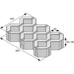 BEST VEGA Zatravňovací dlažba výška 80mm STANDARD přírodní