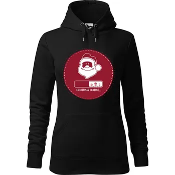 Dámská mikina DOBRÝ TRIKO Dámská mikina s potiskem Christmas loading Velikost dámské mikiny: 2XL, Barva: Černá