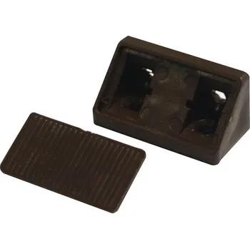 Příslušenství ke karavanu Univerzální nábytková rohová spojka s krytkou plastová světle hnědá 10 ks