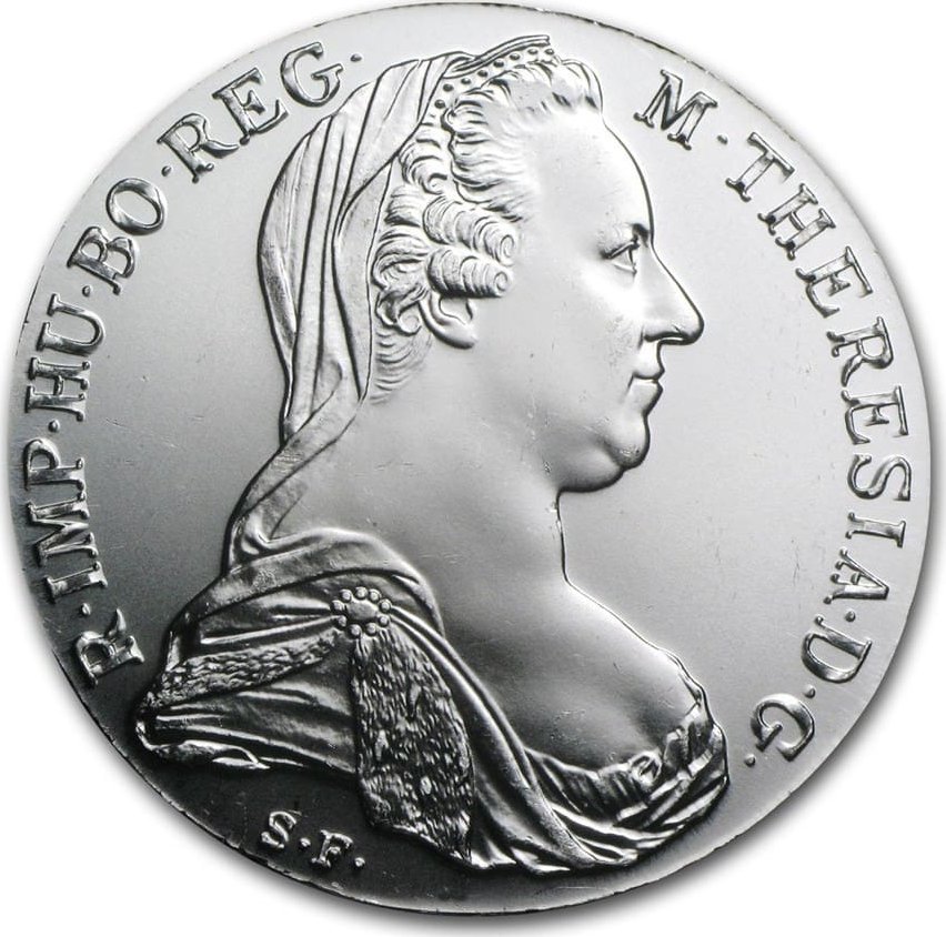 Münze Österreich TOLAR Marie Terezie 1780 Nejoblíbenější stříbrná mince na světě Předchůdce dolaru
