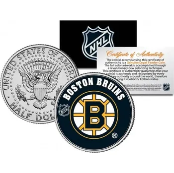 Merrick Mint BOSTON BRUINS NHL Hockey JFK Kennedy americký půl dolaru - oficiálně licencovaná