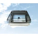 Střešní výklopné okno REMItop Vista se síťkou proti hmyzu a plisovanou roletou 400x400 mm