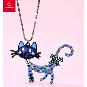 Náhrdelník Dlouhý náhrdelník s kočkou