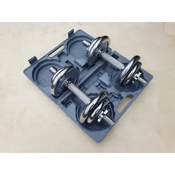 Nakládací činky 2x10kg ST Cr + KUFR