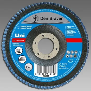 Brusný kotouč DEN BRAVEN Lamelový kotouč UNI 125x22 P60
