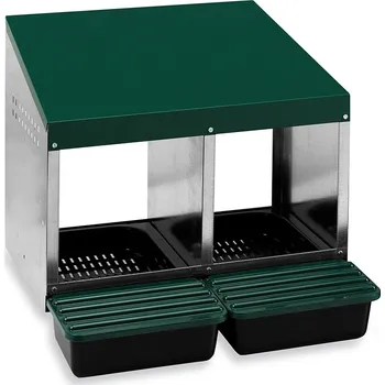 BRAVSON GROUP s.r.o. Snáškové hnízdo pro slepice se sběrným košíkem na vejce GAUN 10130 dvoumístné