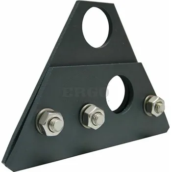 ERGO Dvouděrový držák pro 3 metrové protis.tyče - falc. plech - HLINÍKOVÝ- antracit