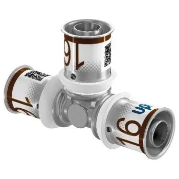 Vodovodní potrubí UPONOR MLC S-PRESS PLUS T-kus 20mm, lisovací, voda, mosaz