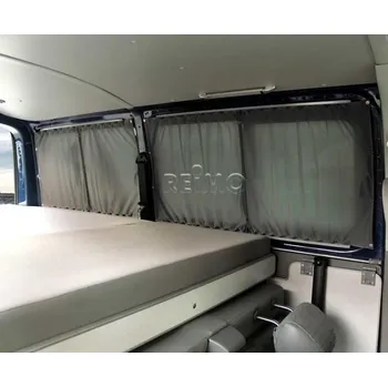 Příslušenství ke karavanu Zatemňovací závěs na zadní okna pro Volkswagen T5/T6 krátký rozvor šedý/černý