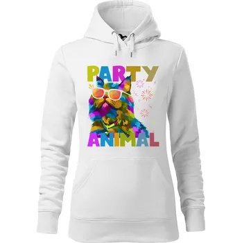 Dámská mikina DOBRÝ TRIKO Dámská mikina s potiskem Party animal Velikost dámské mikiny: M, Barva: Bílá