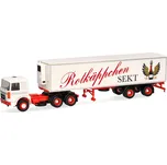Roman Diesel 6x4 s přívěsem Rotkäppchen Sekt 1:87 - Herpa Roman Diesel 6x4 with trailer "Rotkäppchen Sekt" - sběratelské auto 1/87