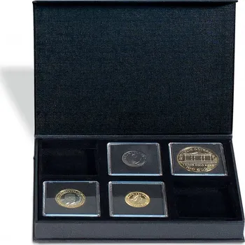 Leuchtturm1917 AIRBOX COIN ETUI S FUNKCÍ DISPLEJE PRO 6 KAPSLÍ QUADRUM, ČERNÁ