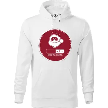 Pánská mikina DOBRÝ TRIKO Pánská mikina s potiskem Christmas loading Velikost pánské mikiny: XL, Barva: Bílá