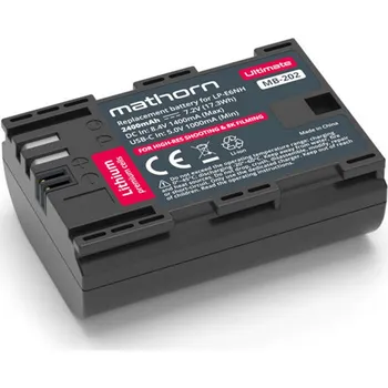 Mathorn MB-202 USB-C akumulátor Ultimate LP-E6NH pro Canon 2400 mAh