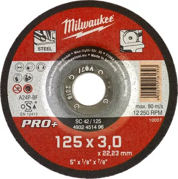 Řezný kotouč MILWAUKEE řezný kotouč CutWSC 42/125X3 PRO+ 4932451496