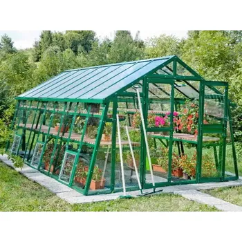 Skleník LIMES Lakovaný skleník PRIMUS typ L 3 - sklo Helios 4mm - pozink. profil