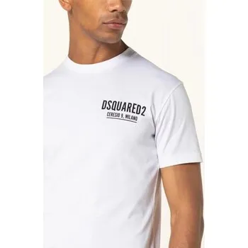 Pánské tričko Dsquared2 T-Shirt S71GD1116 Bílá Slim Fit XXL