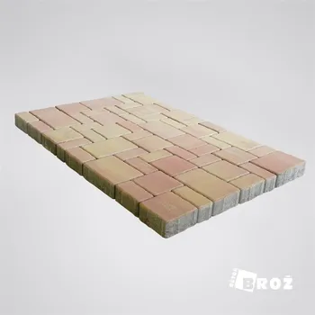 Dlažba DITON TESELA 6cm (3 formáty) cihlovo - písková