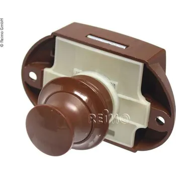 Příslušenství ke karavanu Zamykací systém Push Lock kulatý pro skříně a šuplíky 50 ks hnědá