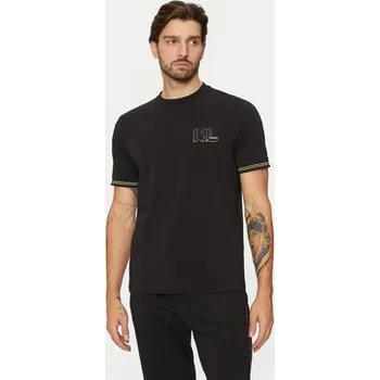 Pánské tričko KARL LAGERFELD T-Shirt 755463 551235 Černá Regular Fit S