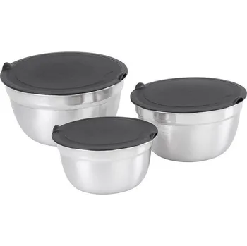 Miska MagicHome, nerez s víkem, 14-16-18cm, sada 3ks