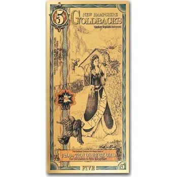 UNITED STATES MINT Slitek 5 New Hampshire Goldback 24k