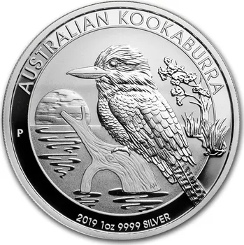 Stříbrná mince Kookaburra 1 oz 2019 Austrálie Ag 9999 Perth Mint BU