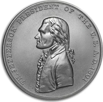 Sběratelství UNITED STATES MINT Prezidentská medaile USA Mint Silver Thomas Jefferson