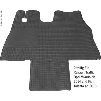 Příslušenství ke karavanu Gumový koberec do kabiny pro Trafic, Vivaro a podobné od 2014