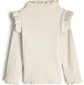 Dívčí oblečení GATE Zateplené tričko s volánky 3Y 824-0699/12