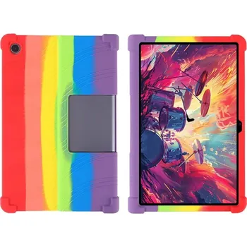 Pouzdro na tablet Barevný Silikonový Obal Na Lanovo Tab Plus 11,5" Se Stojánkem Barva: Duhová