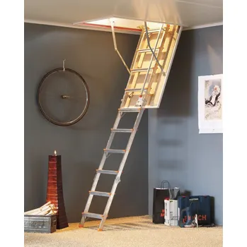 Schodiště TRIANT Půdní protipožární skládací schody ALUTRAG MAX EI 30 minut THERM 70x130cm