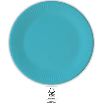 Talíř Procos EKO papírové talířky TYRKYSOVÉ, 23 cm, 8 ks