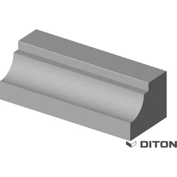 Zahradní obrubník DITON Zastávkový obrubník BUS přímý 370 - 100/40/37cm přírodní