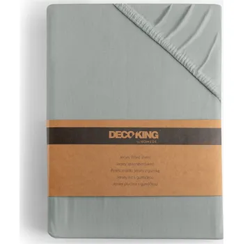 Prostěradlo DecoKing Bavlněné jersey prostěradlo Amber šedé Deco king Rozměr prostěradlo DecoKing: 140-160x200 cm 30cm