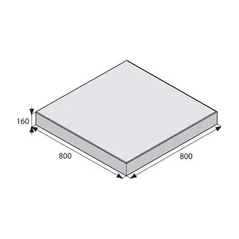 BEST GIGANTICKÁ Přírodní 80/80cm velkoplošná dlažba METROPOL tl. 160mm