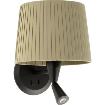 Nástěnné svítidlo FARO SAMBA černá/skládaná zelená nástěnná lampa se čtecí lampičkou - FARO FARO 64309-37