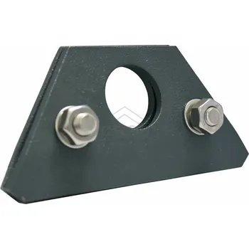 ERGO Jednoděrový držák pro 2 metrové protis.tyče - falc. plech-POZINK BARVENÝ- černý