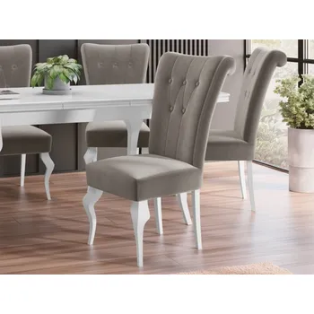 Nábytek Jídelní židle ST63, Potah: Magic Velvet 2209, Barva dřeva: bílá MIRJAN 5903211381355